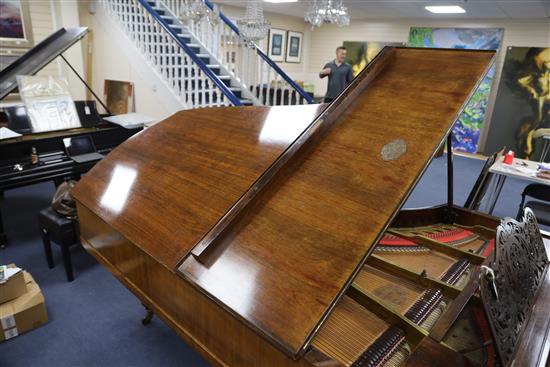 A late 19th century Bluthner rosewood grand piano, W.4ft 6in. D.8ft H.3ft 2in.